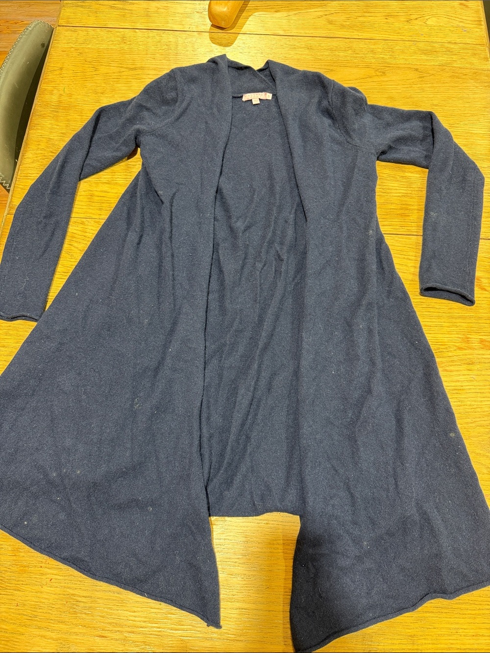 Calypso St. Barth Navy Open-Front Long Cardigan